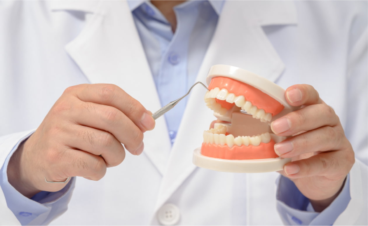歯周病の進行度によって治療内容が異なります